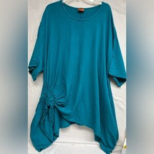 Oh My Gauze! Cotton Tunic Top Airy, Lagenlook, Boho, Beachy, Travelwear, Resort